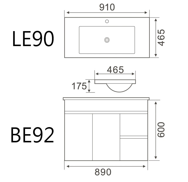 LBE92-尺寸圖